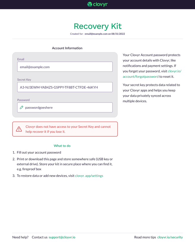 Recovery Kit Screenshot